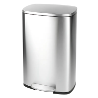 Ведро для мусора Bevel-TC-0112-SS Color/плавное закрытие/прямоугольное/12л/нержавейка (MI7087)